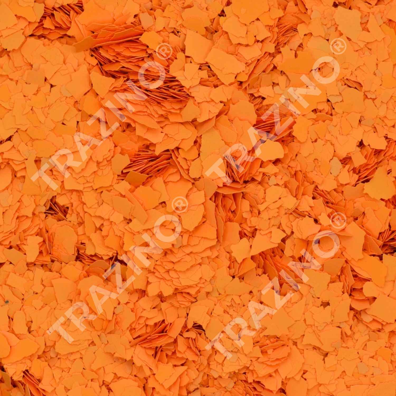 Trazino® Farbchips in Orange zum Einstreuen für Beschichtungen Trazino® Farbchips in Orange zum Einstreuen für Beschichtungen
